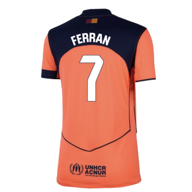 2025-2026 Barcelona Third Shirt (Womens) (Ferran 7)-The Soccer Shirt Hub