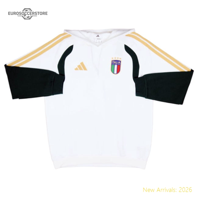 2026-2027 Italy Hooded Sweat Top (White)-The Soccer Shirt Hub
