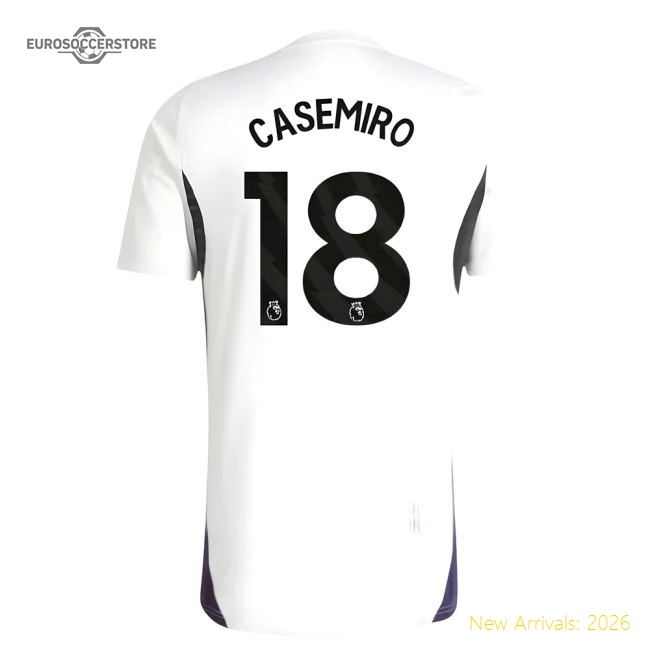 2025-2026 Man Utd Training Jersey (White) (Casemiro 18)-The Soccer Shirt Hub