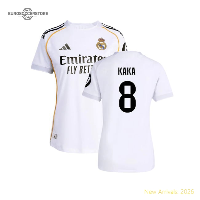 2025-2026 Real Madrid Authentic Home Shirt (Womens) (Kaka 8)-The Soccer Shirt Hub