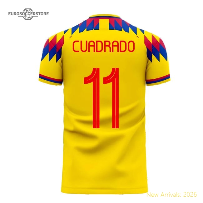 Colombia 2025-2026 Home Concept Football Kit (Libero) (CUADRADO 11)-The Soccer Shirt Hub