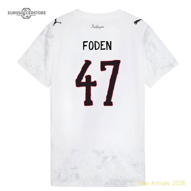 2025-2026 KIDSUPER x Manchester City CWC Shirt (White) - Womens (Foden 47)-The Soccer Shirt Hub