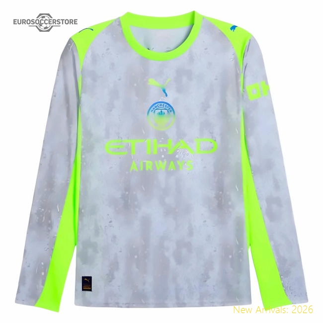 2025-2026 Man City Long Sleeve Third Shirt (Kovacic 8)-The Soccer Shirt Hub