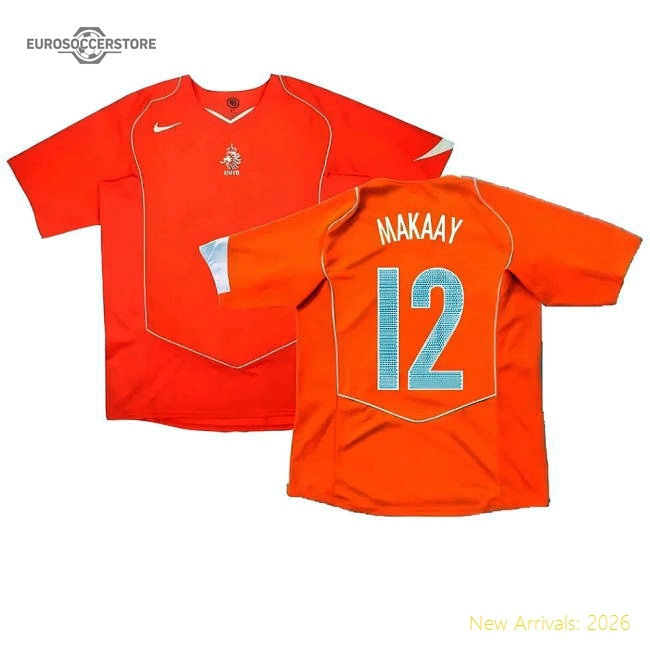 Holland 2004-05 Home Shirt ((Very Good) XXL) (Makaay 12)-The Soccer Shirt Hub