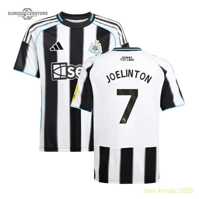 2025-2026 Newcastle Home Shirt (Kids) (Joelinton 7)-The Soccer Shirt Hub