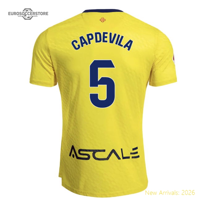 2025-2026 Villarreal Home Shirt (Capdevila 5)-The Soccer Shirt Hub