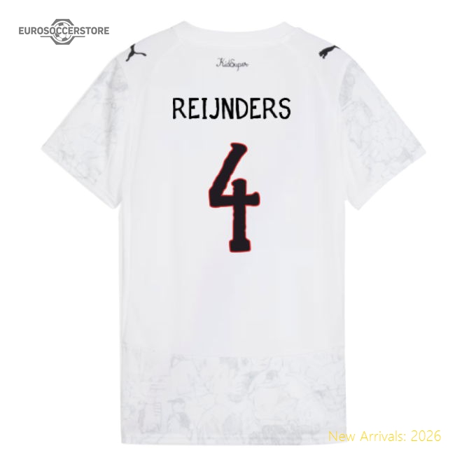 2025-2026 KIDSUPER x Manchester City CWC Shirt (White) - Womens (Reijnders 4)-The Soccer Shirt Hub