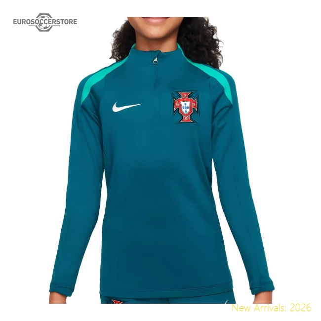 2024-2025 Portugal Dri-FIT Strike Drill Top (Teal) - Kids-The Soccer Shirt Hub