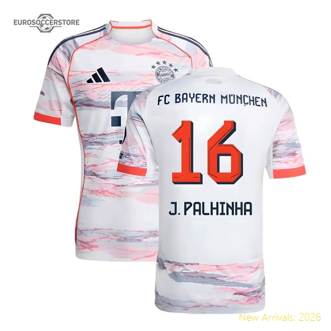 2025-2026 Bayern Munich Away Shirt (J. Palhinha 16)-The Soccer Shirt Hub