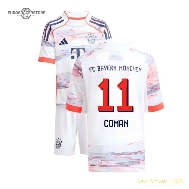2025-2026 Bayern Munich Away Mini Kit (Coman 11)-The Soccer Shirt Hub