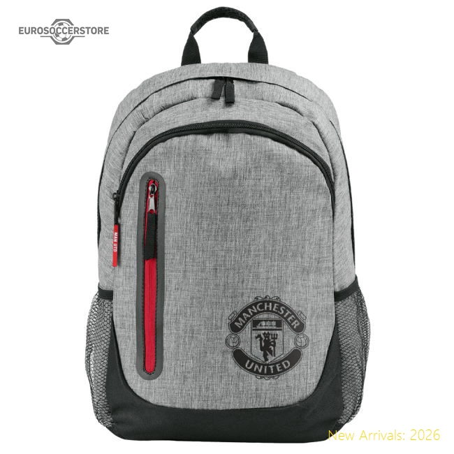 Manchester United FC Heather Grey Backpack-The Soccer Shirt Hub