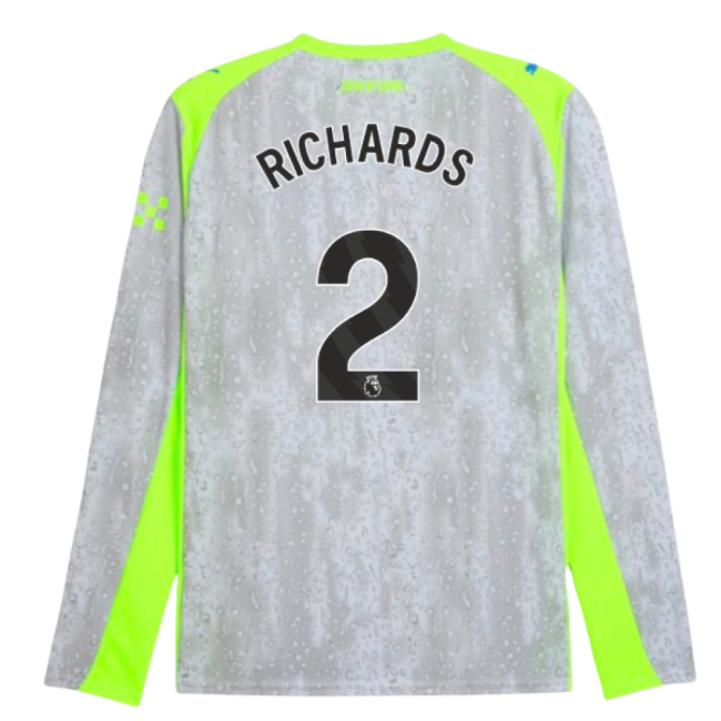 2025-2026 Man City Long Sleeve Third Shirt (Richards 2)-The Soccer Shirt Hub