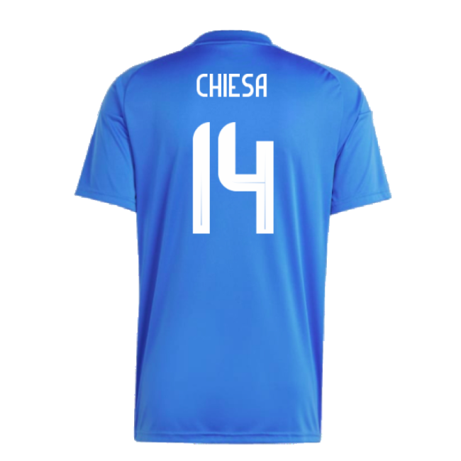 2024-2025 Italy Home Fan Jersey (CHIESA 14)-The Soccer Shirt Hub