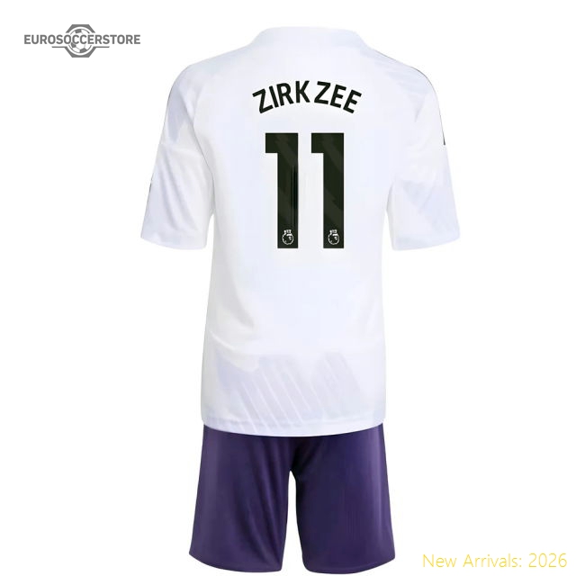 2025-2026 Man Utd Away Mini Kit (Zirkzee 11)-The Soccer Shirt Hub