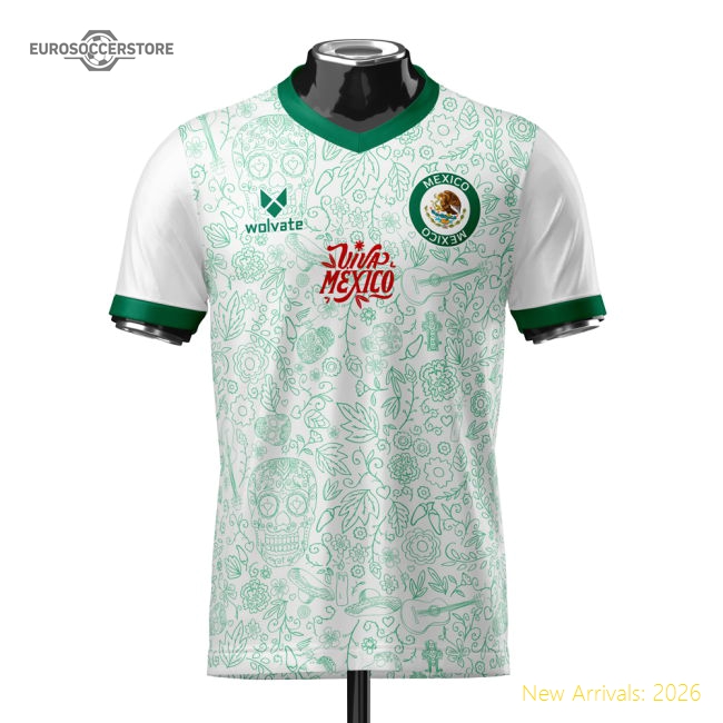 Mexico Heritage Football Jersey (Wolvate) Adult Short Sleeve-The Soccer Shirt Hub
