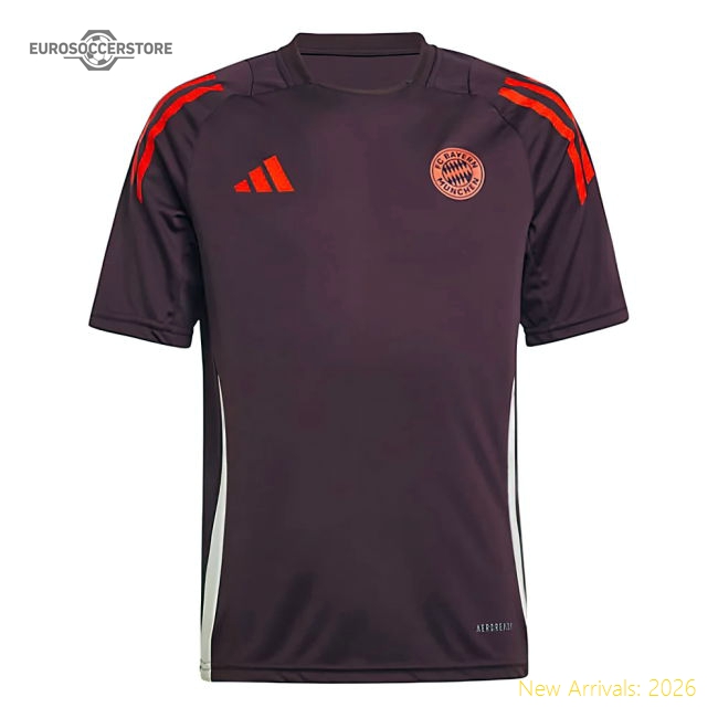 2024-2025 Bayern Munich Training Shirt (Shadow Maroon) - Kids (Kane 9)-The Soccer Shirt Hub