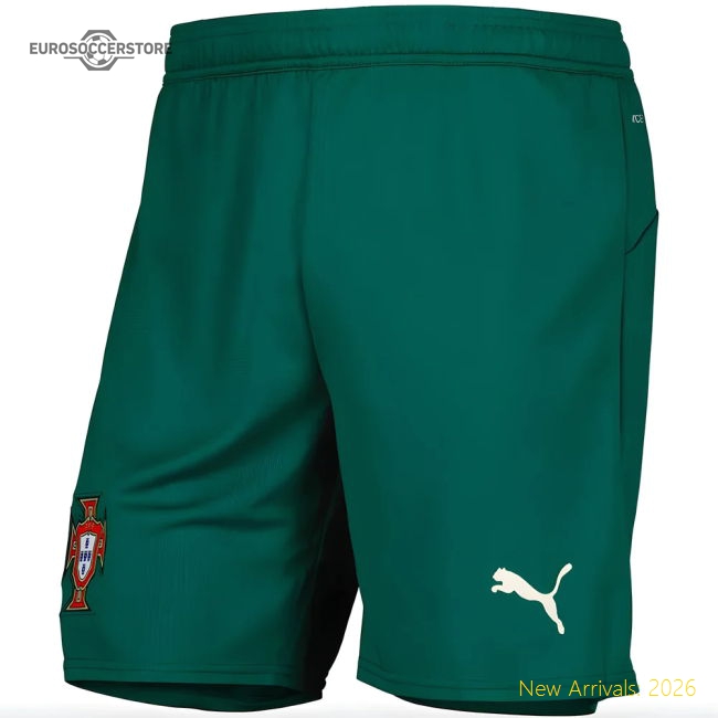 2025-2026 Portugal Home Shorts (Green)-The Soccer Shirt Hub