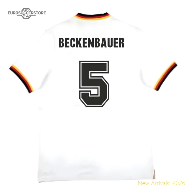 False Nein Germany Home Vintage Shirt (BECKENBAUER 5)-The Soccer Shirt Hub