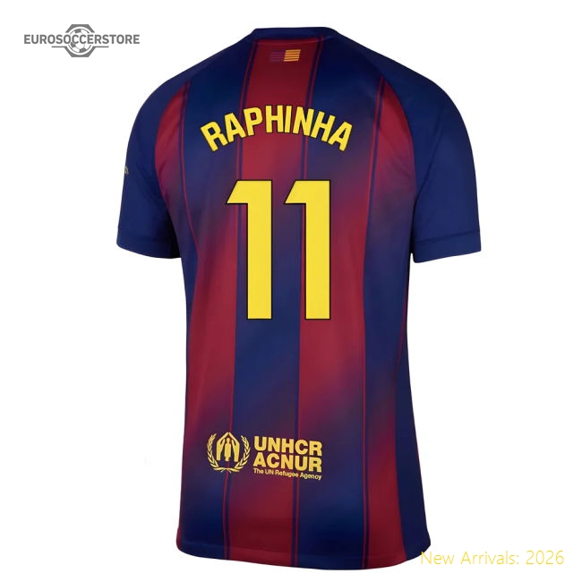 2025-2026 Barcelona Home Shirt (Raphinha 11)-The Soccer Shirt Hub