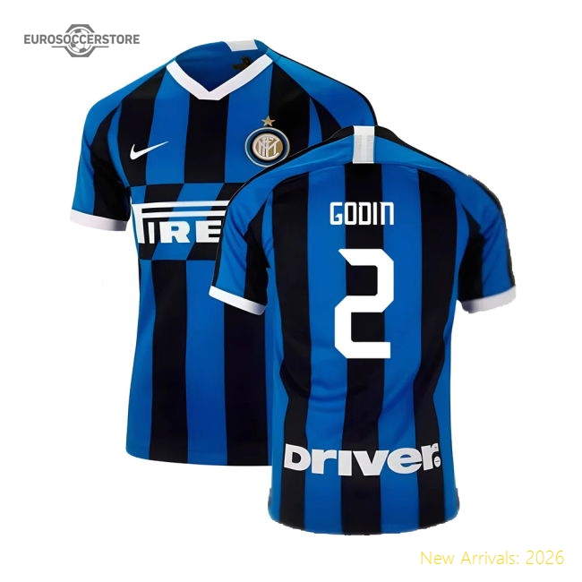 2019-2020 Inter Milan Home Shirt (Godin 2)-The Soccer Shirt Hub