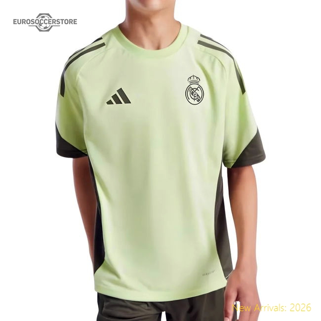 2025-2026 Real Madrid Training Jersey (Almost Lime) - Kids (Endrick 16)-The Soccer Shirt Hub