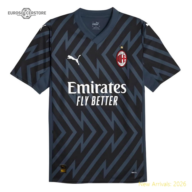 2023-2024 AC Milan Goalkeeper Home Shirt (Dark Night)-The Soccer Shirt Hub