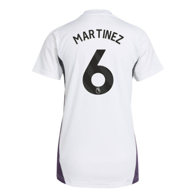 2025-2026 Man Utd Training Jersey (White) - Womens (Martinez 6)-The Soccer Shirt Hub