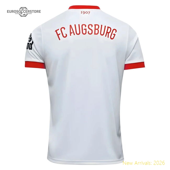 2025-2026 FC Augsburg Home Shirt (Kids)-The Soccer Shirt Hub