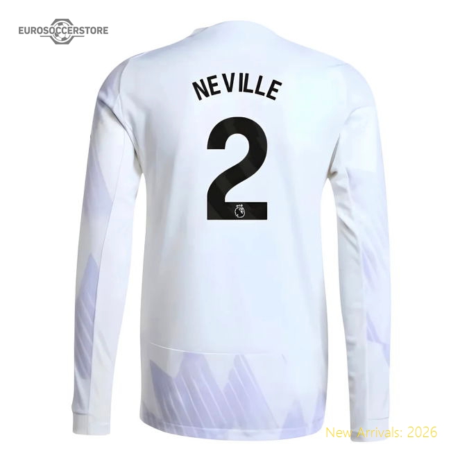 2025-2026 Man Utd Authentic Long Sleeve Away Shirt (Neville 2)-The Soccer Shirt Hub