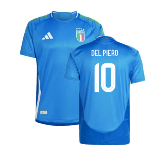 2024-2025 Italy Authentic Home Shirt (DEL PIERO 10)-The Soccer Shirt Hub