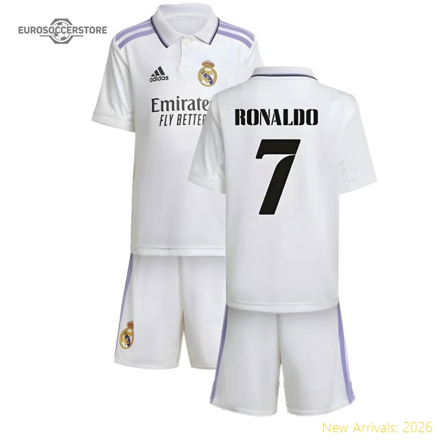 2022-2023 Real Madrid Home Mini Kit (RONALDO 7)-The Soccer Shirt Hub