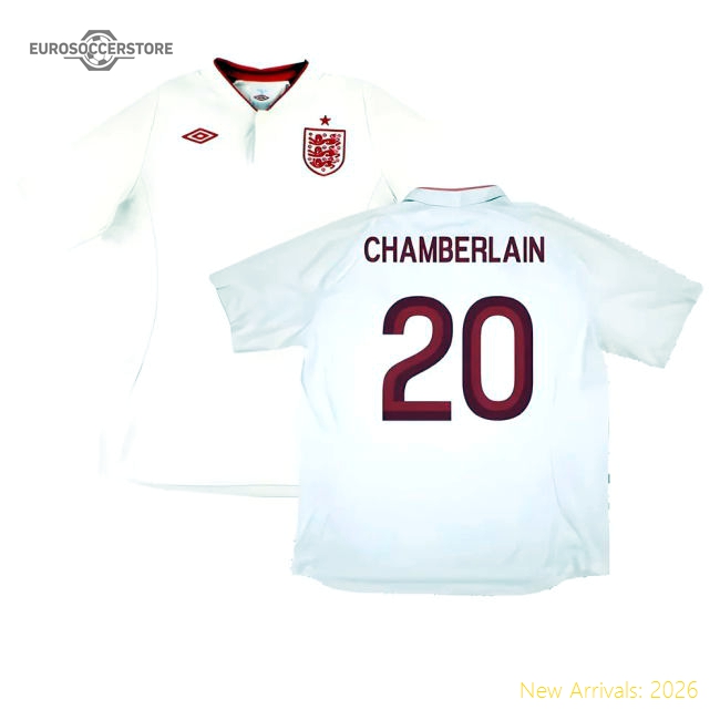 England 2012-13 Home Shirt (Good) (Chamberlain 20)-The Soccer Shirt Hub