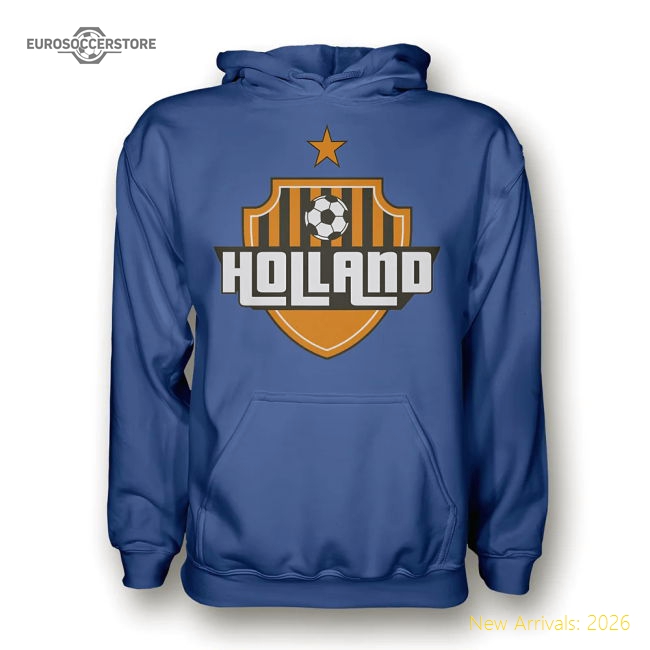 Holland Country Logo Hoody (blue)-The Soccer Shirt Hub