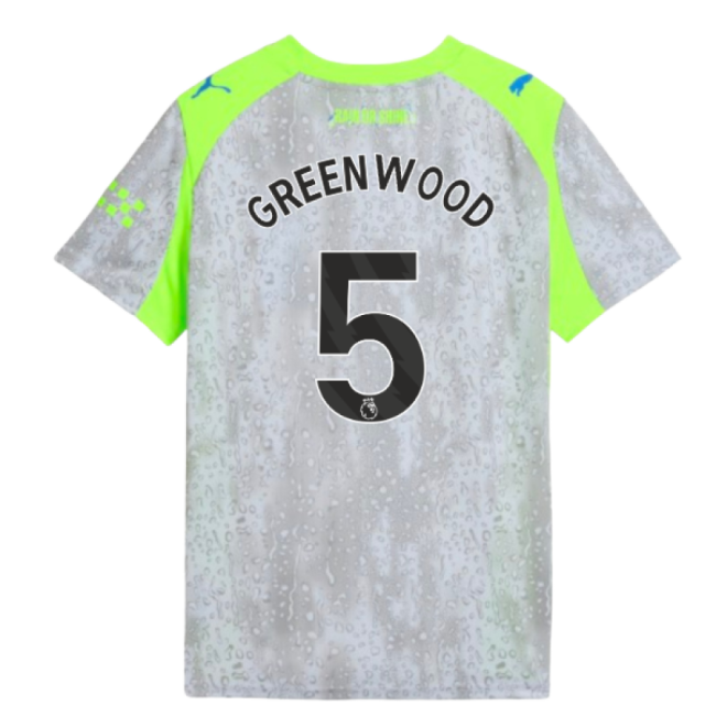 2025-2026 Man City Third Shirt (Kids) (Greenwood 5)-The Soccer Shirt Hub