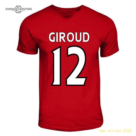 Olivier Giroud Arsenal Hero T-shirt (red)-The Soccer Shirt Hub