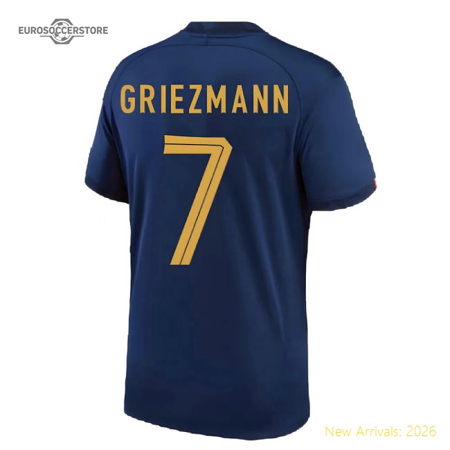 2022-2023 France Home Shirt (GRIEZMANN 7)-The Soccer Shirt Hub