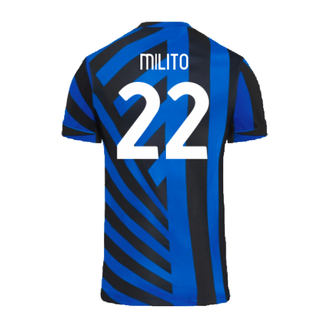 2024-2025 Inter Milan Home Shirt (Milito 22)-The Soccer Shirt Hub