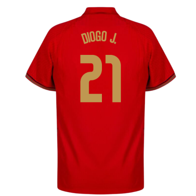 2020-2021 Portugal Home Shirt (DIOGO J. 21)-The Soccer Shirt Hub