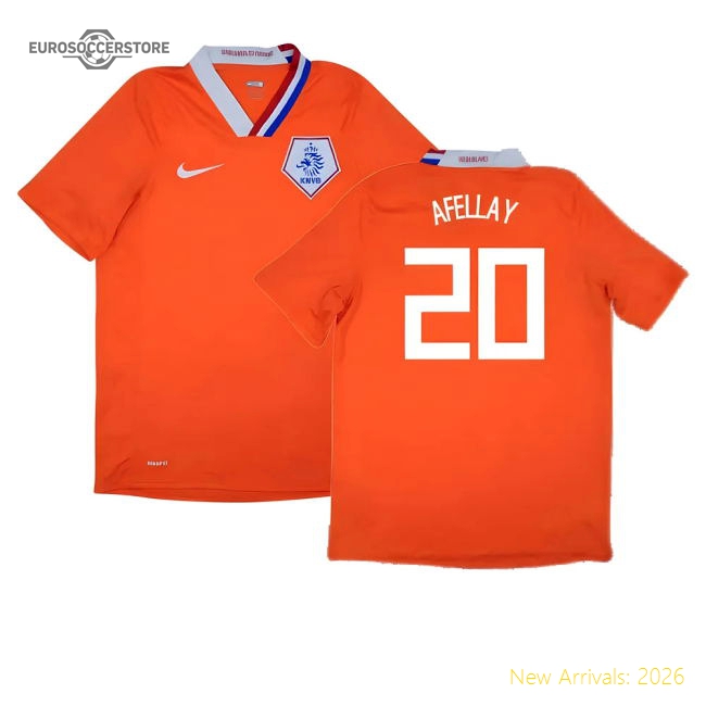 Holland 2008-10 Home Shirt ((Excellent) M) (Afellay 20)-The Soccer Shirt Hub