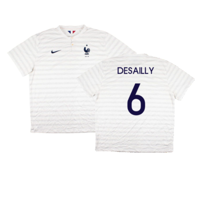 France 2014-15 Away Shirt ((Very Good) XXL) (Desailly 6)-The Soccer Shirt Hub