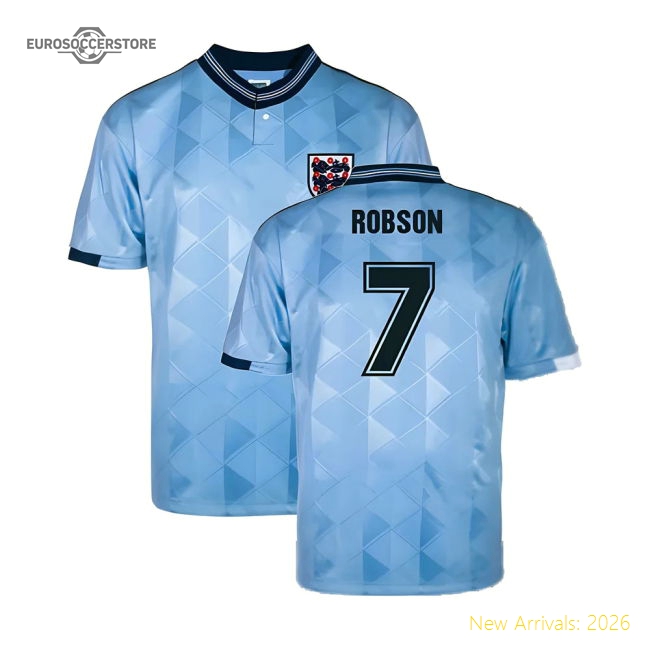 England 1989 Third Retro Shirt (Robson 7)-The Soccer Shirt Hub