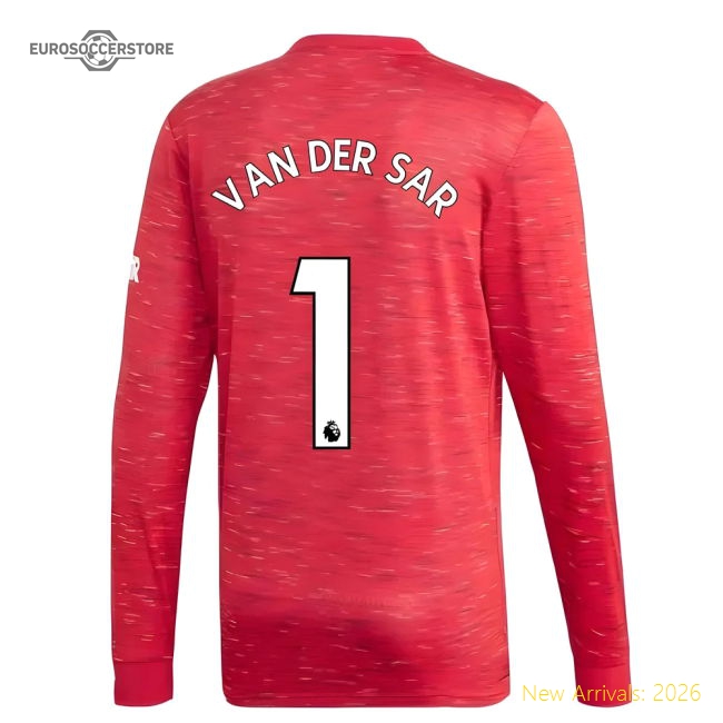 2020-2021 Man Utd Adidas Home Long Sleeve Shirt (VAN DER SAR 1)-The Soccer Shirt Hub