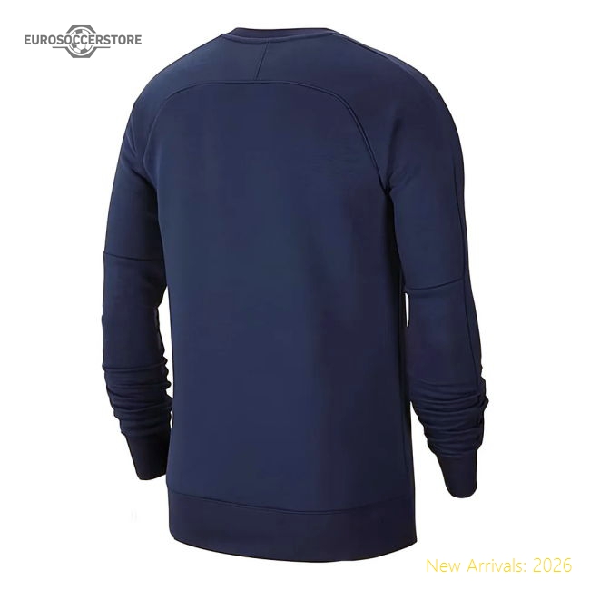 2020-2021 England Fleece Crew Sweatshirt (Navy)-The Soccer Shirt Hub