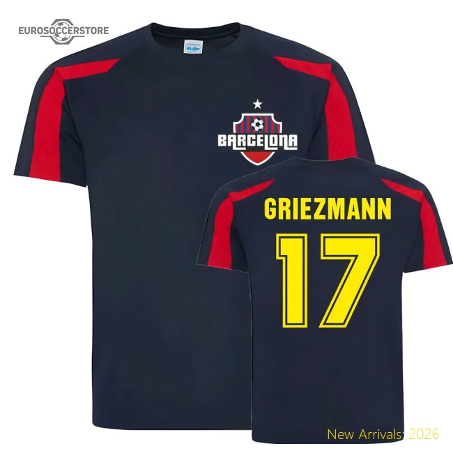 Antoine Griezmann Barcelona Sports Training Jersey (Navy)-The Soccer Shirt Hub