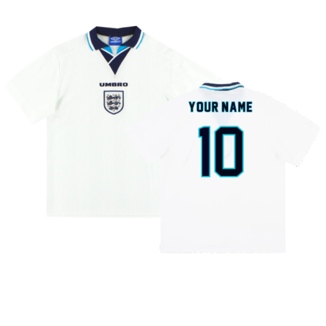 England 1995-97 Home Shirt (XL) (Your Name 10) (Excellent)-The Soccer Shirt Hub
