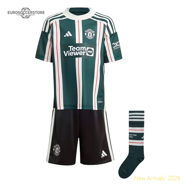 2023-2024 Man Utd Away Mini Kit (Garnacho 17)-The Soccer Shirt Hub