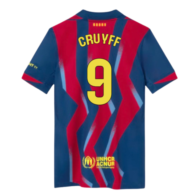 2025-2026 Barcelona Fourth Shirt (Kids) (Cruyff 9)-The Soccer Shirt Hub