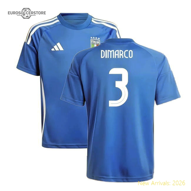 2024-2025 Italy Home Fan Jersey (Kids) (DIMARCO 3)-The Soccer Shirt Hub