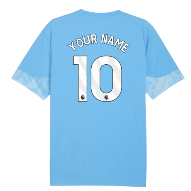 2025-2026 Man City Training Jersey (Light Blue) (Your Name)-The Soccer Shirt Hub