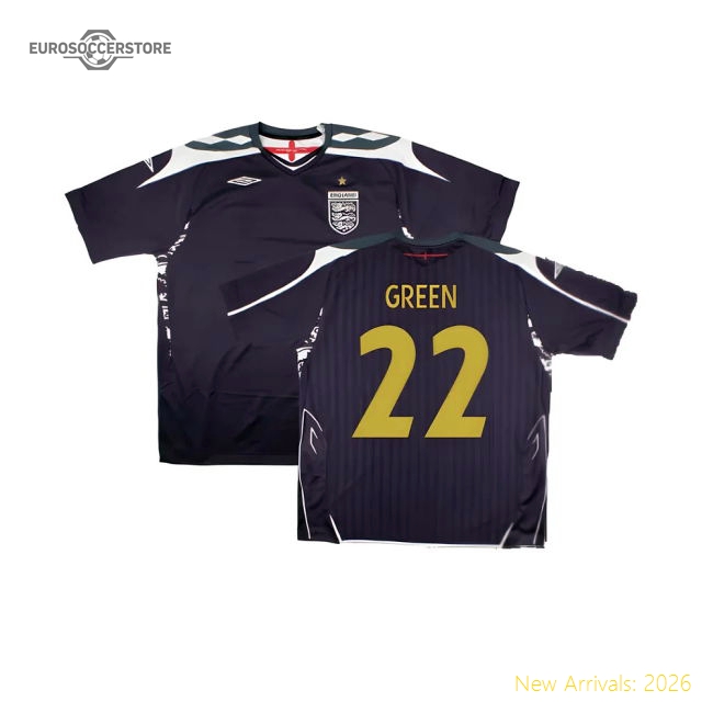 England 2007-08 GK Shirt ((Excellent) XXL) (Green 22)-The Soccer Shirt Hub